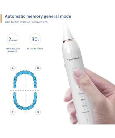 Rechargeable Electric Toothbrush - 5 Cleaning Modes 2 Brush Heads 2-Minute Timer - Sleek White Design for Optimal Oral Care - Buy Online on GoSupps.com