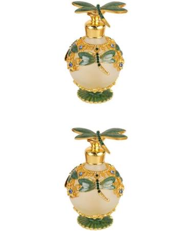 BOKIOESDE 2 Set of Dragonfly Perfume Bottle Refillable And Eco-friendly Elegant And Beautiful Gifts Decorative Perfume Bottle Easy To Clean green green 2Set - Buy Online on GoSupps.com