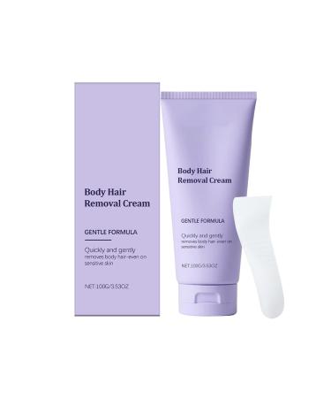 Effective and gentle hair removal cream painfree hair removal for sensitive skin soothes and moisturizes for soft smooth and silky skin for body face and bikini zone 1