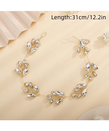 Teyglen Crystal Bride Wedding Headband | Red Rhinestone Bridal Hair Vine - Buy Online on GoSupps.com