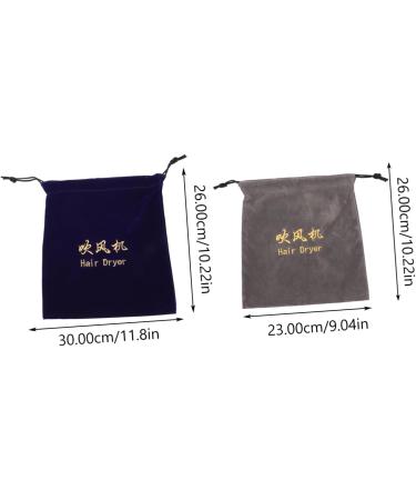 WOONEKY 2pcs Storage Bag Multipurpose Organizing Pouches Curl Multifunctional Bag Flocking Cloth - Buy Online on GoSupps.com