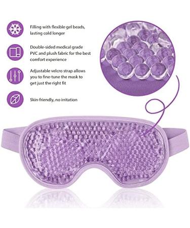 County Aqua Peas Cooling Gel Eye Mask - Cool/Warm Therapy - Perfect For Insomnia Puffy Eyes & Dark Circles (Purple) - Buy Online on GoSupps.com