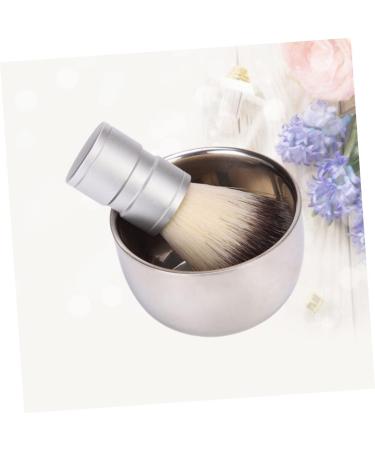 Minkissy Men's Razor Brush & Shaving Bowl Set | Stainless Steel Travel Beard Brush for Grooming | Perfect for Shaving Cream and Gentle Bristles - Buy Online on GoSupps.com