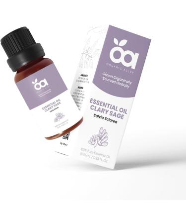 Clary Sage Essential Oil by Organic Alley | 100% Pure Undiluted Natural Therapeutic Grade Salvia Sclarea Oil | Aromatherapy and Relaxation | (0.33 Fl Oz) - Buy Online on GoSupps.com