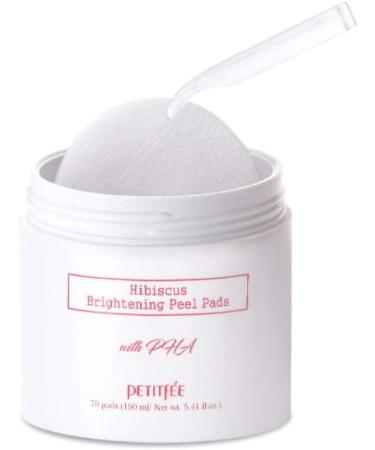 Petitfee Hibiscus Brightening Peel Pads - 70 Count, 5.41 fl. oz (160 ml) for Radiant Skin - Buy Online on GoSupps.com