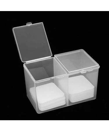 Cimenn 2 Grids Cotton Pads Container | Nail Polish & Glitter Powder Organizer Storage Box - Shop Internationally - Buy Online on GoSupps.com