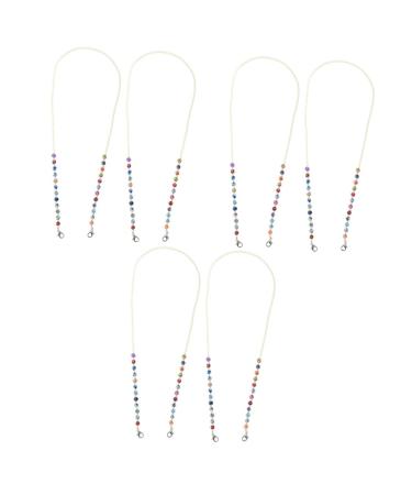 Healeved 6 pcs mask anti-drop chain shot glasses necklace face mask glasses frame glasses chain man lanyard artificial pearl