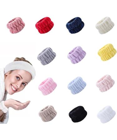 1 Set Headband Bracelet Set Elastic Head Wrap Bow Hair Accessories Plush Headband Spa Face Headband Face Wash Bracelets for Make-Up Yoga Sports Shower Dark Purple - Buy Online on GoSupps.com