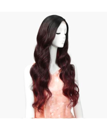 SHIYID Long Wavy Blonde Lace Front Wig - Red Synthetic Hair for African American Women | Shop Now - Buy Online on GoSupps.com