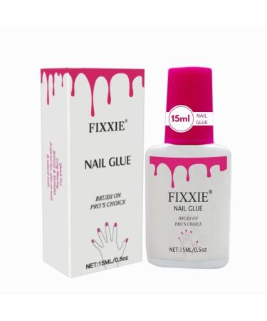 Extra Strong Nail Glue (15 Gram X 1 Bottle) With Brush For Acrylic Tips Extra Strong Nail Glue For Stick On Fake Nails