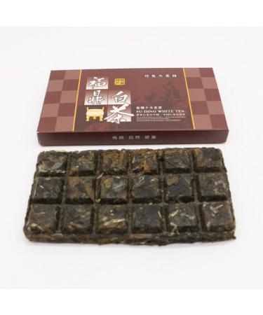 HELLOYOUNG 100g Th blanc Fuding biologique chinois en brique Th Pu'er Aliment vert avec une saveur pure et intense doux et frais Th pu-erh Pu'er Tea