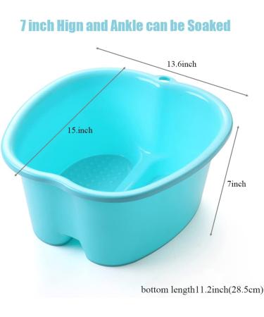 Foot Soak Basin Bath Spa Tub Large Size Plastic Foot Sink for Soaking Feet Foot Bucket Bowl for Home Foot spa Treatment/Relax/Dead Skin Remover/Pedicure Foot Care Gift Blue - Buy Online on GoSupps.com