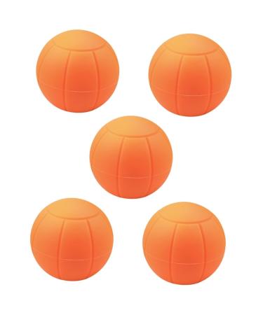 Beavorty 5st fascia ball massage ball massage-lacrosse ball deep fabric ball peanut massage ball Mobility ball back massage ball Myofascial release ball fitness pebbles yoga fasciitis 6.1x6.1cmx5PCs orangeex5stk