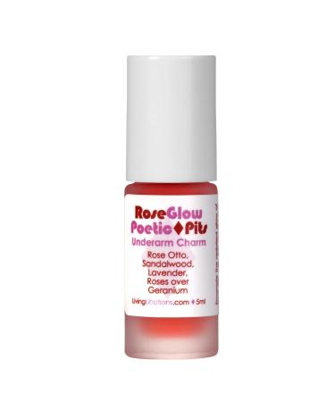 Living Libations - Organic Poetic Pits Roll-On Deodorant | Natural Wildcrafted Vegan Clean Beauty (Rose Glow)