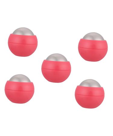 Beaupretty 5st hand massage ball massage device with ice rolls household appliances trigger point ma cold massage roller foot massage device for feet tools foot sole fasciitis pink fitness stainless steel