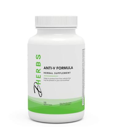 Dherbs Anti-V Supplement with Elderberry Lemon Balm and Garlic (100 Capsules)