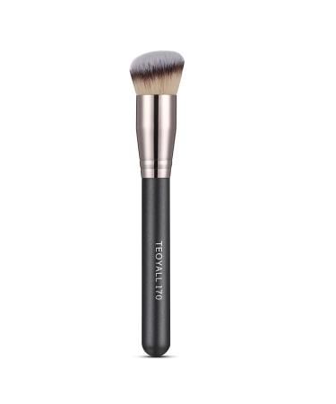 TEOYALL Angled Kabuki Foundation Brush, Dense Synthetic Contour Brush for Bronzer Liquid Foundation Cream Powder Blending Buffing Stippling Brush (170) 170 Foundation Brush