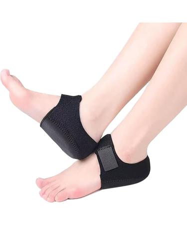 Plantar Fasciitis Heel Cups - Adjustable Heel Protector for Pain Relief - L(7-12UK) Black - Buy Online on GoSupps.com