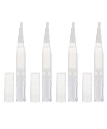 FOMIYES 4pcs Refill pen cute lip gloss tubes empty lip gloss tubes cosmetic pen cuticle oil applicator nail polish pen Nail Nutrition Oil Applicator to rotate white abs liquid Makeup Tools