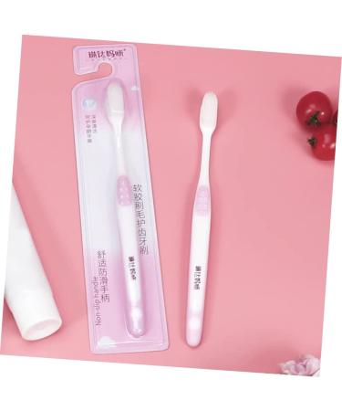 Minkissy 2-Pack Sensitive Gums Toothbrushes - Soft Bristle for Pregnant Women & Kids - Pink Oral Care Brush - Buy Online on GoSupps.com