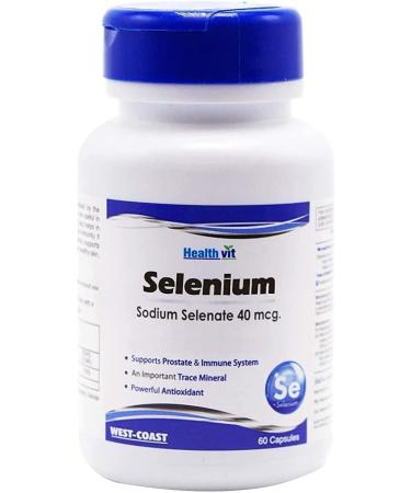 MENT Healthvit Sodium Selenite Selenium 40 mcg 60 Capsules