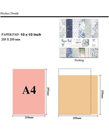 Huralona Vintage Scrapbooking Paper Pad - 26 Sheets 10x10 Decorative Origami & Journaling Supplies - Patterned Cardstock for Craft, Gift Wrapping & Photo Album (PS007) - Buy Online on GoSupps.com