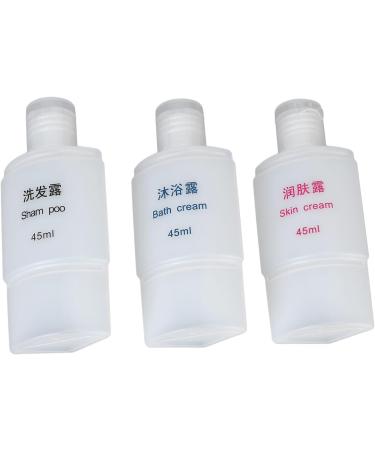 HELEVIA 3 in 1 Travel Bottle Leakage Proof Refillable Portable Travel Container for Conditioner Shampoo Lotion 45ml Pink - Buy Online on GoSupps.com