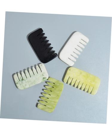 Orfofe Massagekamm - Jade Gua Sha Head Comb for Scalp Massage | Anti-K mm Tools for Relaxation & Wellness - Buy Online on GoSupps.com