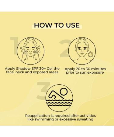 Grah Fixderma Shadow Sunscreen SPF 30+ Gel For Oily Skin - Acne Prone Offers PA+++ Protection Broad Spectrum UVA and UVB Protection Water Resistant and Non-Greasy 75g - Buy Online on GoSupps.com