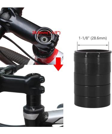 9PCS Saipe Aluminium Alloy Bike Headset Spacer Kit 1-1/8 inch 28.6mm - Black - Buy Online on GoSupps.com