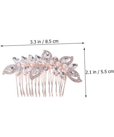 DOITOOL 1pc Silver Rhinestones Rhinestone Crystal Hair Side Comb Headwear Bridal Hair Accessories Bridal Hair Comb Tiara Rhinestone Hair Comb Women's Diamond European and American - Buy Online on GoSupps.com