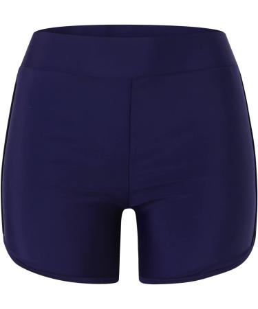 Plus Size Women's Swimming Trunks - Transparent Bikini Beach Shorts & Boards Shorts in Dark Blue XL - Buy Online on GoSupps.com