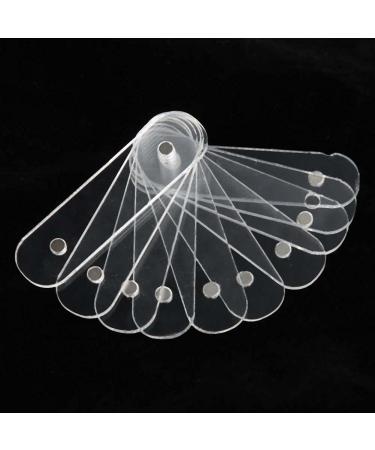 10PCs Transparent Nail Art Tips Display Stand | Double-Sided Adhesive Tape | Acrylic Strip Display for Home & Salon Use | DIY Nail Accessories - Buy Online on GoSupps.com