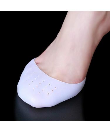 3 Pairs Professional Silicone Gel Toe Protectors | Forefoot Cushions for Ballet Pointe Dance Shoes - White - Buy Online on GoSupps.com