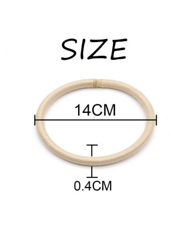 Dofash 30 PCS Blonde Hyper Elastic Hair Ties | Beige Ponytail Holders for Women's Hair | 4mm x 5.5 | 30 Count Pack - Buy Online on GoSupps.com