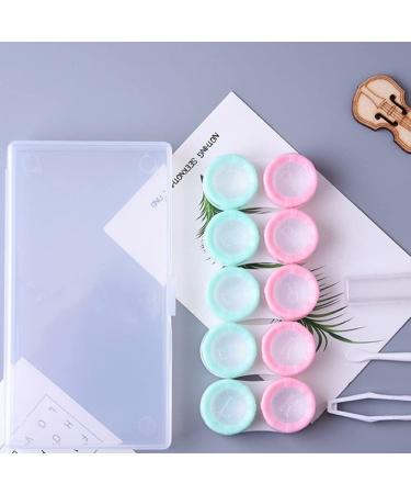 Erictions Couples Contact Lens Case - Travel-Friendly Eye Lens Box in Pink & Green for Women - Perfect for Beauty & Convenience - Buy Online on GoSupps.com