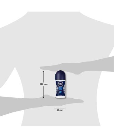 Nivea Men Roll On Anti Perspirant 1.7oz, Pack of 3 - Fresh Active Ocean Extracts, 48hr Protection - Buy Online on GoSupps.com