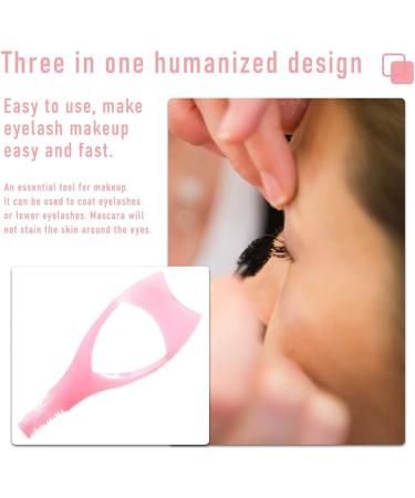 dijiusidy Women 3 in 1 Mascara Shield Portable Natural Eyelashes Curler Applicator Guide Guard Eye Lash Makeup Accessory Beauty Supplies - Buy Online on GoSupps.com