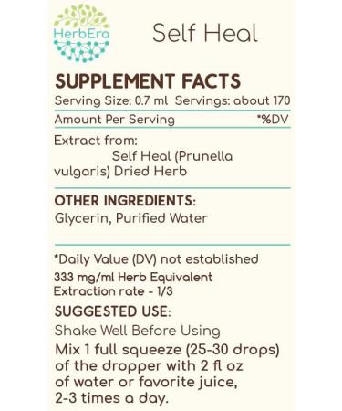 Buy Self Heal B120 Alcohol-Free Tincture | Natural Herbal Extract Drops (4 fl oz) - Heal All Prunella Vulgaris - Buy Online on GoSupps.com