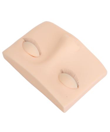 Eyelash Manikin Head Wide Application Eyelash Manikin Head Half Head Design Portable Washable with 3 Pairs Replacement Eyes for Home (Pink)