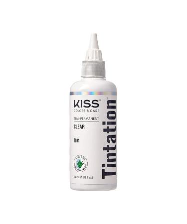 Kiss Tintation Semi Permanent Hair Colour With Argan Oil Aloe Vera - Clear T001