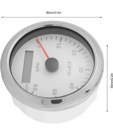 85mm GPS Speedometer for Boats - ABS + PVC + Stainless Steel 0-60 MPH LCD Display with Adjustable Backlight - International Shipping Available - Buy Online on GoSupps.com