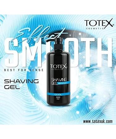 Totex Cool Shaving Gel 750ml | Clear Transparent Formula for Men & Women | Quick Dry, Sensitive Skin Protection | Ideal for Bikini Line Shaving - Buy Online on GoSupps.com