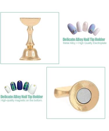 Nail Stand - Nail Tip Holder Magnetic Nail Tip Practice Stand Base Crystal Alloy Holder Nail Art Display Stand (Color : Pink) - Buy Online on GoSupps.com