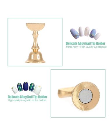 Premium White Nail Stand & Bracket for Nail Tips - Magnetic Crystal Alloy Attachment | Nail Art Display - Buy Online on GoSupps.com