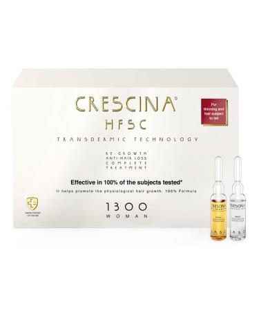 Crescina 1300 Woman Regrowth And Anti Hairloss 10+10 Vials