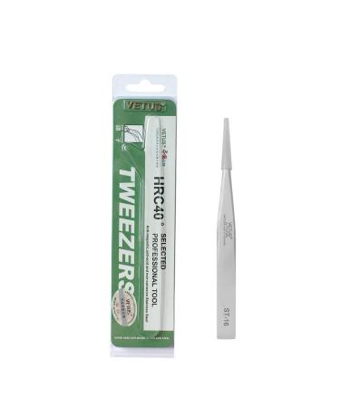 Vetus tweezers stainless steel non-magnetic pointed lace professional eyelash/eyebrow tweezers Swiss Standard St-16