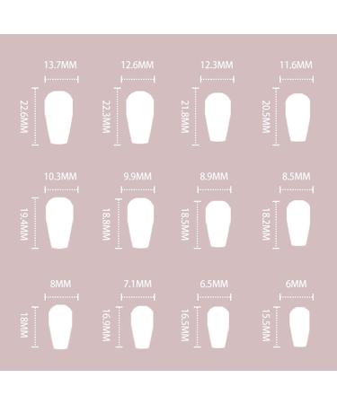 QINGGE Solid White Press on Nails - 24Pcs Medium Length Coffin Fake Nails for Women - Buy Online on GoSupps.com