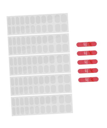 Mikinona 10 Sheets Nail Stickers Gel Nail Wraps with Fingernail Pedicure Stickers Bandelette Clear Nail Wraps Gel Pedicure Kit Gel Nail Strips Manicure Strips P dicure Tip Double Sided Tape - Buy Online on GoSupps.com
