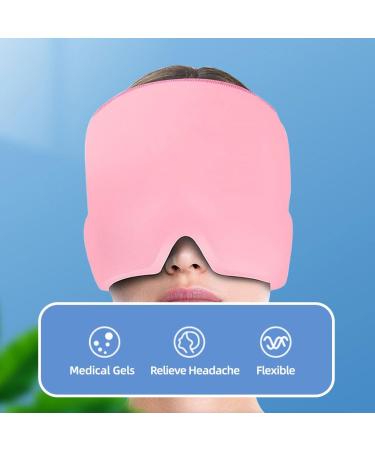Kgduyc Cooling Eye Mask - Reusable Hot & Cold Compress Headgear for Migraine Relief (Pink) - Buy Online on GoSupps.com